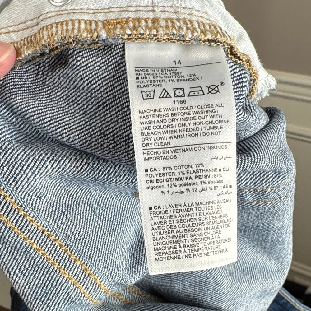 Old Navy OG Straight Dark Blue Jean Shorts Size 14